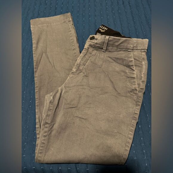 Calvin Klein Gray Chinos Straight-Leg Pants - Picture 1 of 5